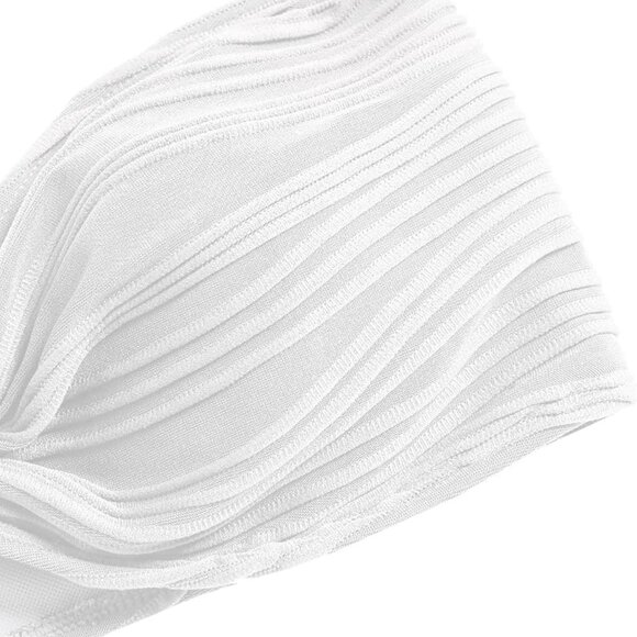 White One-Shoulder Textured Bikini Set | NWT - Picture 4 of 7